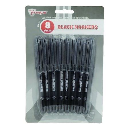 Diamond Visions Diamond Visions Max Force Black Felt Tip Permanent Marker 8 pk 01-0924